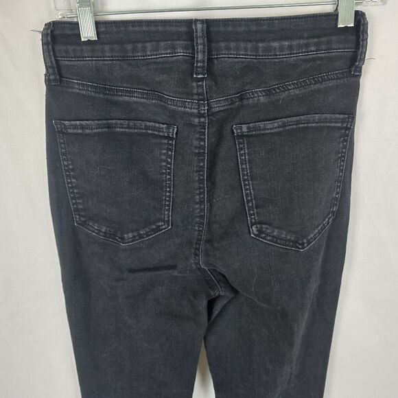 SO Jegging Juniors 7 / 28 Black Super High Rise Curvy Destroyed Button - Picture 4 of 16